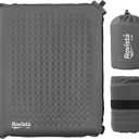 Larger Self-Inflating Airplane Seat Cushion for Long Flights  Portable Travel Cushion Airplane Seat - Memory Foam Travel Seat Cushion Providing Pressure ReliefGrey