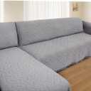 HOMERILLA Sectional Couch Covers for Sectional Sofa L Shaped Sofa Cover Blanket 2 Pieces L Shape Furniture Protector for Pets Dogs (Light Grey, XX-Large)