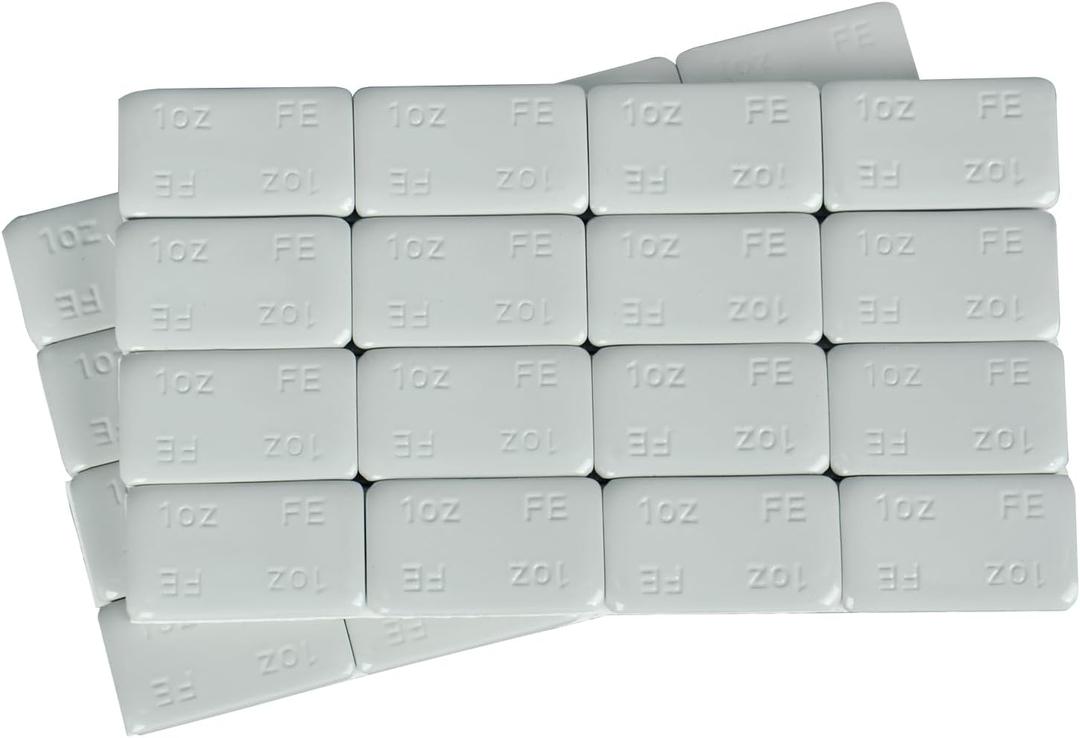 Upgraded 1oz 32Pcs Adhesive Wheel Weights Stick On for Steel Rims Corrosion-Resistant Coated Painted Tire Balancing Weight 1 oz, 32 Pack