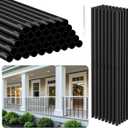32" Deck Balusters for Deck Railing 40 Packs Metal Deck Spindles 3/4" Hollow Round Porch Balcony Railing Kits for Staircase Interior Indoor Outdoor Railing Fencing