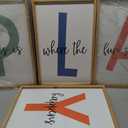 This Is Where The Fun Stuff Happens Kids Playroom Wall Art 24x16 Inch Set Of 4 Rustic Kids Wood Framed Boy Sign Toddler Modren Nursery Interesting Let's Play Prints Wall Hang Decor (Wood)