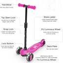 6KU Scooter for Kids Ages 3-10 with Flash Wheels, Kids Scooter 4 Adjustable Height, Toddler Scooter Extra-Wide PU LED Wheels, 3 Wheel Scooter for Kids for Girls & Boys Learn to Steer