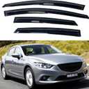 IG Window Visors Fit for 2009-2013 Mazda 6 Sedan, Out-Channel Rain Guards Vent Wind Deflectors 4PC, Car Accessories for 09-13 Mazda 6 Sedan (Excludes Hatchback)
