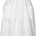 White Waist Apron with 2 Pockets, Vintage Adjustable Ruffle Apron, Adjustable Half Waitress Aprons with Long Ties and Pockets for Party Cooking Kitchen Coffee Shop
