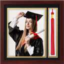 Graduation Photo Frame 8 x 10 with Tassel Holder for Pictures Photo Frame Elegant Double Mat 2026 Graduation Decor Gift for Graduate