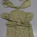 SOLY HUX Women's Open Back Going Out Dresses Cut Out Cami Spaghetti Strap Backless Midi Bodycon Dress  Small Petite