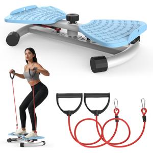 Waist Twister Machine Exercise, Ab Twister Board for Exercise, Waist Twisting Fitness Tool, Core Trainer for Women Belly Fat Loss, Home Gym Workout Equipment, Noiseless, 300 lbs Capacity (Blue)