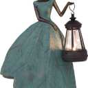 Guichifun Fairy Statues Solar Outdoor Lights - Resin Garden Figurines Decorations for Patio Yard Lawn Decor Housewarming Gardening Gifts for Women Mom 7.4 x 5.3 x 12 Inch
