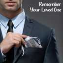 Unittype 30 Set Funeral Ribbon Pins Brooch Memorial Lapel Awareness Pin Prayer Cards Bags for Funeral Favors (Black)