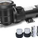 DoE-Compliant CEC approved 1.5HP 115v 4920GPH Above Ground Pool Pump with On/Off Switch and Reversible Discharge Port