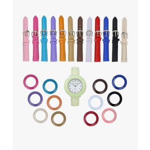 Women's Heart Shaped Multi-Color Faux Leather Watch