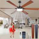 72 inch Ceiling Fans with Lights and Remote Control,Indoor/Outdoor Low Profile Flush Mount Commercial Dimmable Reversible Wood Grain Ceiling Fans for Living Room Patio Shop Industrial.