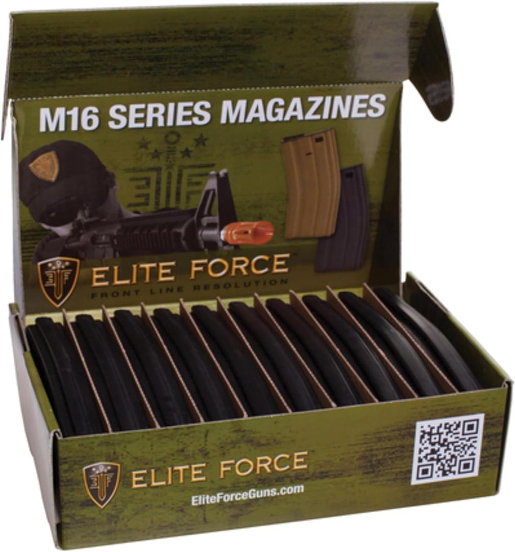 Elite Force M4 and M16 6mm BB Airsoft Gun Magazine (Black (140 Rounds))