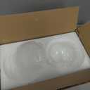 2 Pcs 6'' White Mushroom Ceil Lamp Shade Actual 5-1/2'' Fitter Mushroom Light Globes Light Fixture Cover Lampshade Replacement for Pendant Light Home Bedroom Living Room Decoration