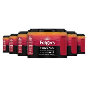 Folgers Black Silk Dark Roast Coffee, 22.6 Ounces (Pack of 6) BB Date:  9/19/26