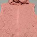 SENSERISE Womens Oversized Puffer Vest Sleeveless Quilted Jacket Zip Up Hooded Puffy Vest Winter Coats with Pockets (Medium, Pink)