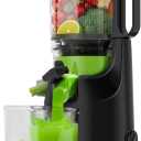 Juicer Machine with 4.35" Wide Mouth, Aeitto Cold Press Juicer Machine for Fruits and Vegetables, Slow Masticating Juicer Whole Fruit Juice Maker, High Juice Yield, Easy to Clean with Brush, Coal