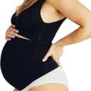 Belly Bandit Belly Boost Maternity Support Band - Ultra-Soft Pregnancy Abdominal Band w/ Breathable Knit - Comfortable Discreet Stretch Support for Growing Bellies & Lower Back Relief (X-Large, Black)