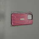 ZOEVEES Striped Phone Case for iPhone 16 Pro Max, with Finger Hand Strap Kickstand, Aesthetic Striped Cute Design for Women, Hybrid 2-Layer Hard Shell Phone Cover, Red