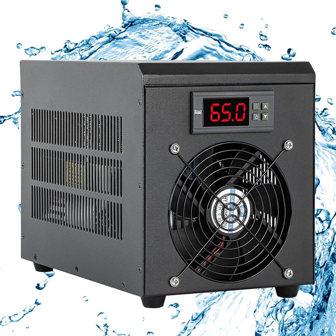 Poafamx 16gal Aquarium Chiller 60L Fish Tank Cooler Unit  Quiet for Home Fish Shrimp Breeding Aquaculture