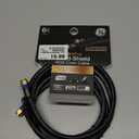 GE RG6 Coaxial Cable, 6 ft. F-Type Connectors, Quad Shielded Coax Cable, 3 GHz Digital, in-Wall Rated, Ideal for TV Antenna, DVR, VCR, Satellite, Cable Box, Home Theater, Black, 33528