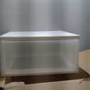 IRIS USA 47 Qt. Extra-Large Stackable Storage Drawer Plastic Drawer Organizer with Clear Doors, for Pantry Bedroom Closet Kitchen Under-Sink Home and Office De-Clutter Shoes and Crafts, White, 2-Pack