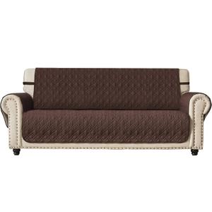 Ameritex Couch Sofa Slipcover 100% Waterproof Nonslip Quilted Furniture Protector Slipcover for Dogs, Children, Pets Sofa Slipcover Machine Washable (Chocolate, 78")