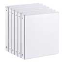 1-inch 3 Ring Binder with 2 Interior Pockets, 1'' Basic Binders Holds US Letter Size 8.5'' x 11'' Paper - Versatile Binders for Office, Home, and School Use, 5 Pack (White)