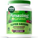 Amazing Grass Super Greens Antioxidant Powder, Sweet Berry, 100 Servings, EXP:  11/2026