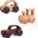 3PCS Wooden Baby Toys, Montessori Toys for Babies 0-6-12 Months, Baby Grasping Toys Push Car Toys for 1 Year Old Boy Birthday Gift,#3