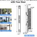 Anweller 2885 Mortise Sliding Glass Door Lock, Smart Fingerprint Code Keypad RFID Remote App Electronic Digital Biometric Safety Patio Door Double Hook Mortise Lock Set with Handle