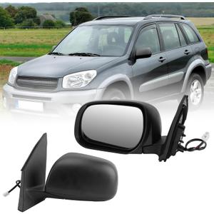 Left Driver Side Mirror Compatible with Toyota RAV4 2009 2010 2011 2012 Power Manual Folding Non-Heated US Built Door Mirrors (3 Pins)