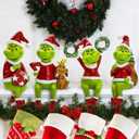 The Grinch Stocking Holders Set Of 4 Mantle Fireplace Decor Xmas