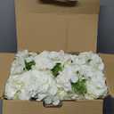 AVIVIHO 65pcs White Hydrangea Artificial Flowers Bulk (Not Squished, No Steaming Need) Ivory Faux Hydrangeas Bouquet Silk Flowers with Stems for Wedding,Party,Centerpieces,Home,Baby Shower Decor (Medium)