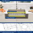 Sarlai Bottom Grid, Grate Rack for Kitchen Sink 30-3/5 x 17-2/5, Rear Drain