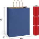 BagDream Gift Bags 10x5x13 25Pcs Kraft Paper Shopping Bags with Handles, for Gifts, Business, Merchandise, Retail, Birthday Party Favor, Navy Blue Recycled Paper Sacks