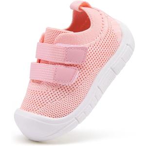 2 x BMCiTYBM Baby Walking Shoes Infant Boys Girls Slip On Tennis Sneakers Lightweight Barefoot Sock Shoes Outdoor Indoor Non-Slip Sneakers for Toddler 12-18 Months Infant