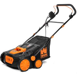 WEN 15-Inch 13-Amp 2-in-1 Electric Dethatcher and Scarifier with 12-Gallon Collection Bag (DT1315)
