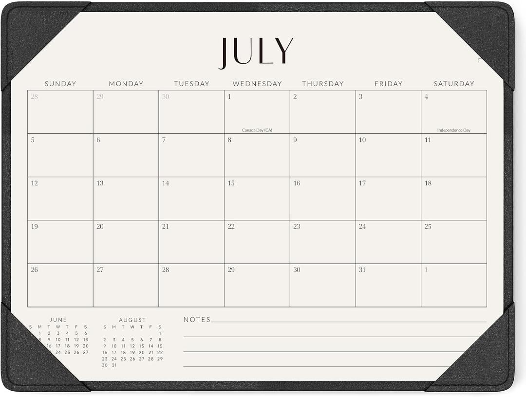 Jotsome Desk Calendar 2026-2027 with Desktop Mat, Desk Pad Calendar From Now to June 2027 14x10.5 inch, Desk Blotter Calendar for Home Office and School, Easy Planning, Gift for the Holidays, Black, 14" x 11"