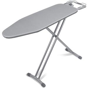 Duwee 12"x36" Ironing Board with Heat Resistant Cover and Thicken Felt Pad, Heavy Sturdy Legs (Silver)