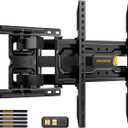 Perlegear Full Motion TV Mount for 32-65 Inch TVs up to 99 lbs, Max VESA 400x400mm, Fits 16/12 Wood Studs, Height Adjustable Pre-Assembled TV Wall Mount, Tool-Free Tilt, Swivel & Extension, PGMF21