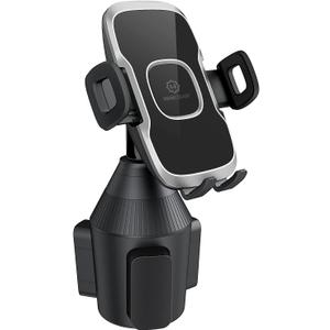 Cup Holder Phone Mount with Adjustable Neck, Cellphone Holder for Car, Upgraded Cup Phone Holder for Car, Compatible with iPhone, Samsung, Google, Expandable Side Arm, Sturdy Base