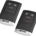 X AUTOHAUX 2pcs 315MHz OUC6000066 Replacement Keyless Entry Remote Car Key Fob for Cadillac STS 2008-2011 DTS 2008-2011 CTS 2008-2013 22889449 4 Key Button