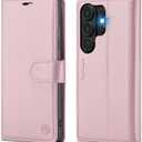 Wallet Case for Samsung Galaxy S26 Ultra 6.9", RFID Blocking Credit Card Holder, PU Leather Folio Flip Kickstand Protective Shockproof Cover for Galaxy S26 Ultra (Pink, Samsung Galaxy S26 Ultra)