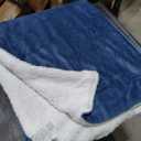 Bedsure GentleSoft Sherpa Fleece Throw Blanket for Couch, Non-Heated, Thick and Warm Throw for Women and Men, Soft Fuzzy Plush Blanket for Winter, Slate Blue, 50x60 Inches