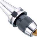 1/64"-1/2" Special Heavy Duty Keyless Drill Chuck with Integrated Shank, BT40 Shank, Titanium Jaws (1/2" BT40 Shank)