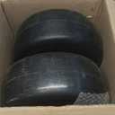 13x6.50-6 Lawn Mower Tires Flat Free, Zero Turn Mower Front Tires for Residential and Commercial, 13x6.5-6 Flat Free Tire and Wheel, 3/4" & 5/8" Bearing, 3.25"-7.65" Center Hub, 2Pack Gray