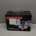 Aufranc Stainless Steel pots and pans set, 6 Piece Nonstick Kitchen Induction Cookware Set,Works with Induction/Electric and Gas Cooktops, Nonstick, Dishwasher