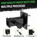 OGYE Bolt On Receiver Hitch with 5/8" Pin Dia Anti-Theft Hitch Lock,Hitch Wall Mount 2 Inch Opening Hitch Receiver Plate, Bumper Trailer Hitch Extender Receiver, Max Load 15000LBS