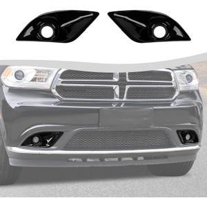 Front Fog Light Lamp Cover Guard Trim Cover Compatible with 2011-2020 Dodge Durango(2Pcs,Black)